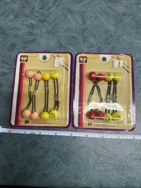 Kids Stretch Bead Hair Ties - Pink, Yellow & Red